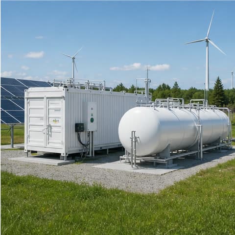 Green hydrogen production equipment supplied by renewable electricity